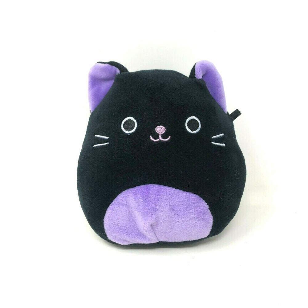 Squishmallow Autumn Cat 5" Black Purple Halloween Kitty Kellytoy Kitten‎ Plush